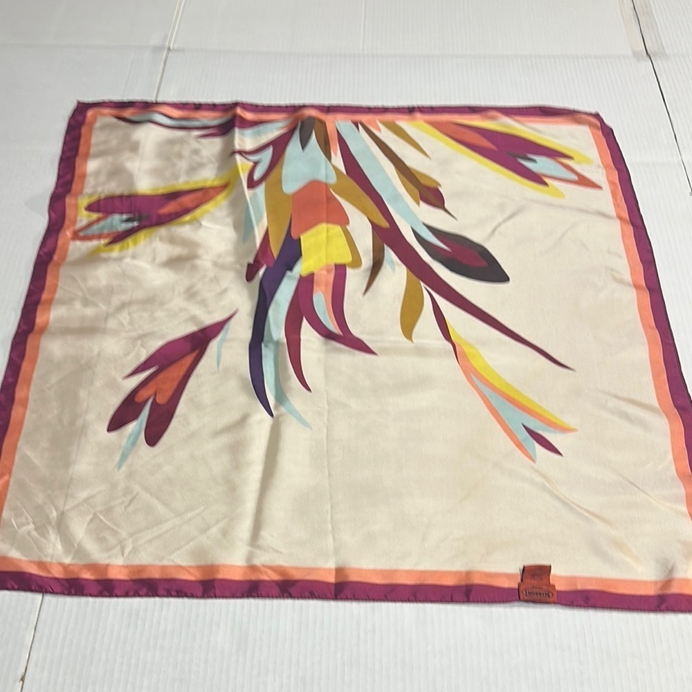 Missoni for Target 100% silk Colorful Abstract Scarf w multiple colors - Picture 5 of 7